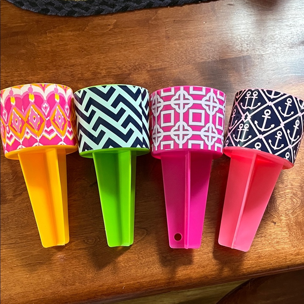 Colorful Beach Spike, Cup Holders Set